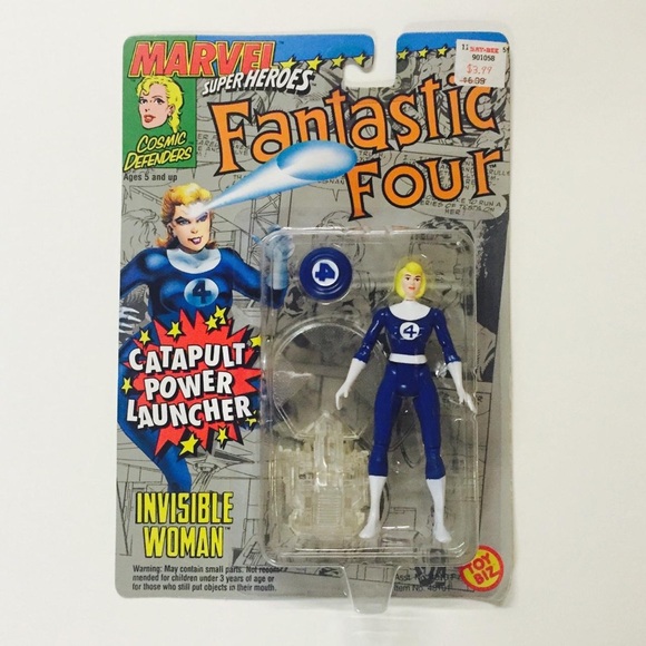 1994 Toy Biz Marvel Superheroes Fantastic Four Invisible Woman Sue Storm MIP 4 - Picture 1 of 2